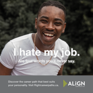 ALiGN key visual. A young man smiling 